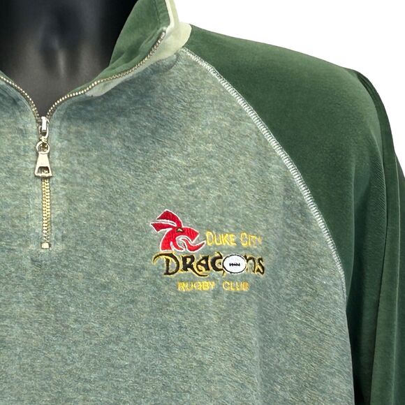 Vintage Duke City Dragons Rugby Club Sweater Mens X-Large Albuquerque 90s Green - Picture 4 of 8